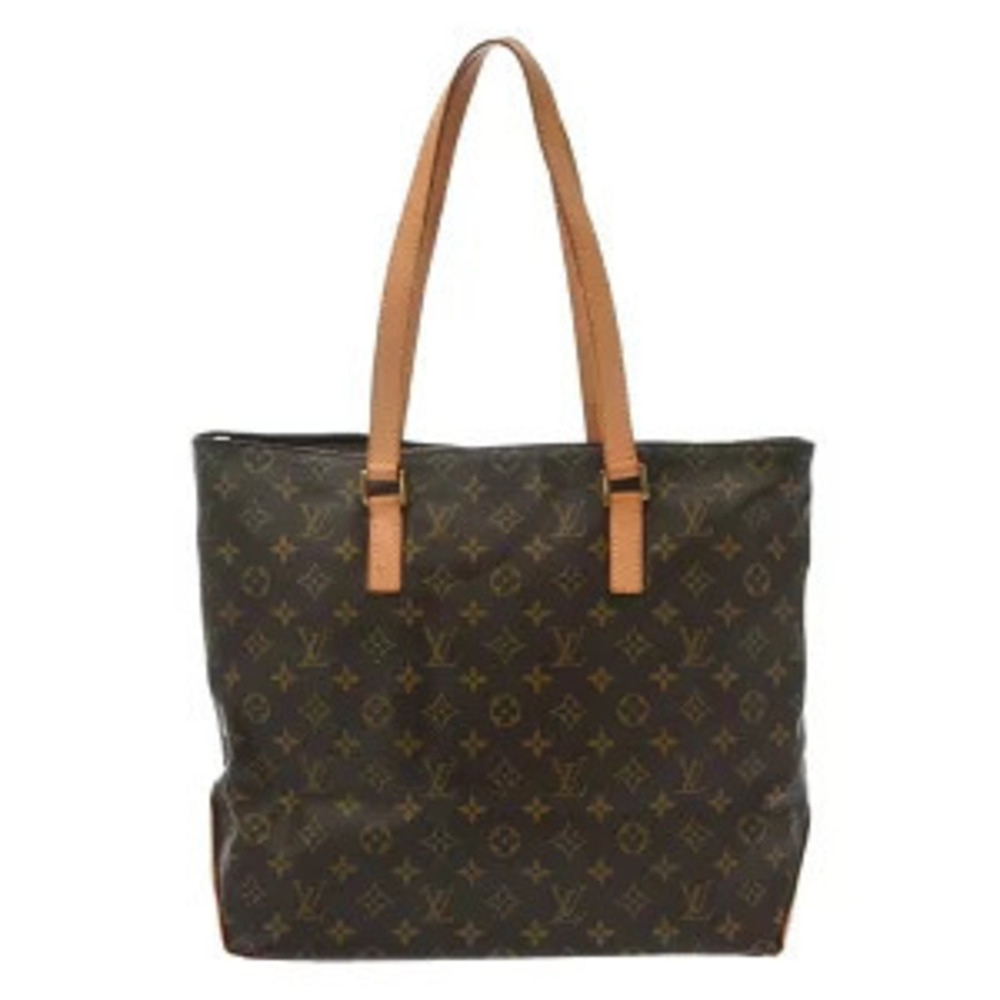 Louis Vuitton Monogram Cabas Mezzo Marron Canvas Tote Bag